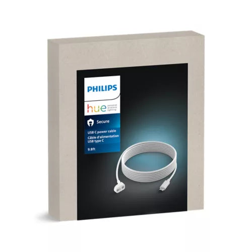 Hue Secure Camera USB C power cable 9.8ft white