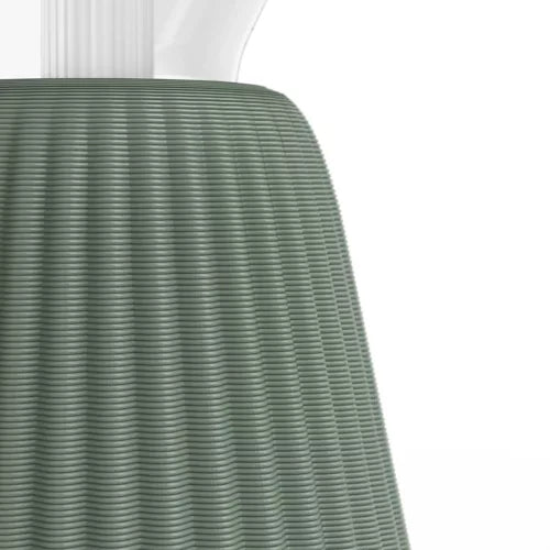Lightguide triangle + cone table lamp (sage)