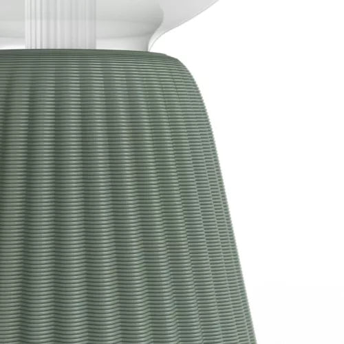 Lightguide large globe + cone table lamp (sage)