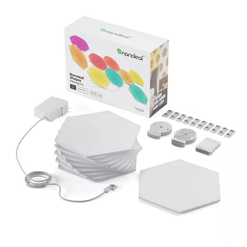 Wall Panel Hexagon Set (9 Panels) + Hue Wall Light Module Starter Set