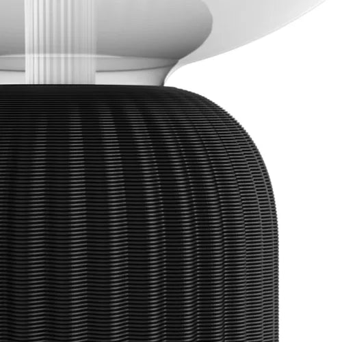 Lightguide ellipse + dome table lamp (black)